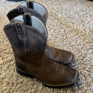 Square toed cowboy boots